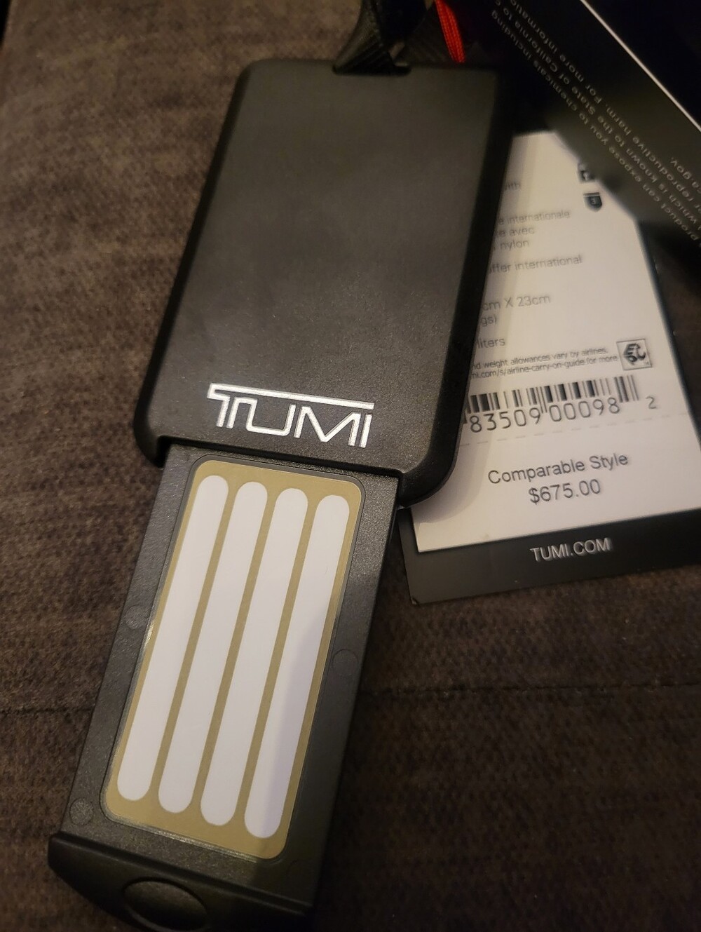 New TUMI Vapor International Carry-On in Black / Silver (msrp $675) - Picture 9 of 11